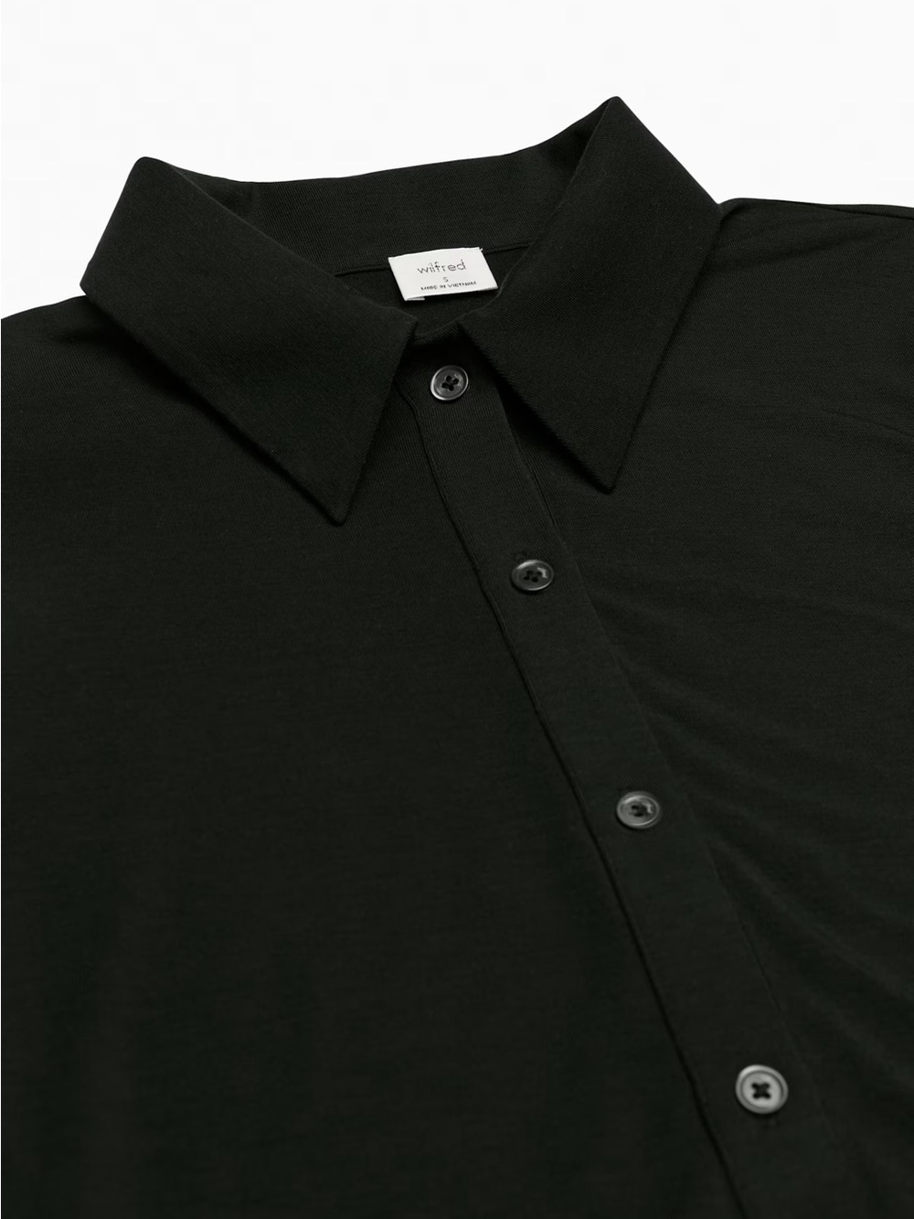 Aritzia POSE Black Long-Sleeve Button-Up Shirt - Picture 2 of 4